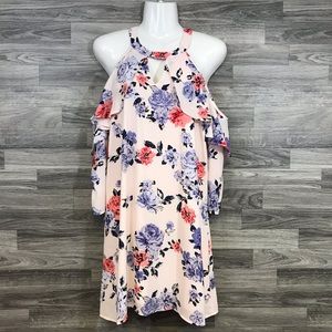 Candies Light Pink Cold Shoulder Dress